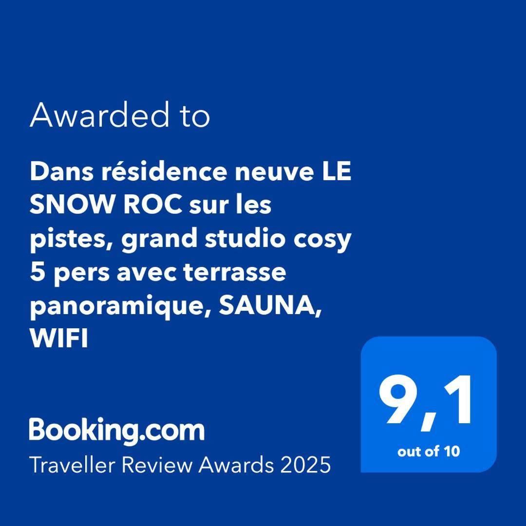 Dans Residence Neuve Le Snow Roc Sur Les Pistes, Grand Studio Cosy 5 Pers Avec Terrasse Panoramique, Sauna, Wifi Сен-Жан-д'Ольп Экстерьер фото